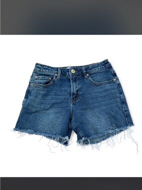 Steve Madden Medium Blue Distressed Denim Cutoff Shorts